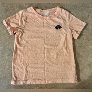 Cat & Jack- Orange Short Sleeve Tee with Dinosaur Logo, Size 3T
